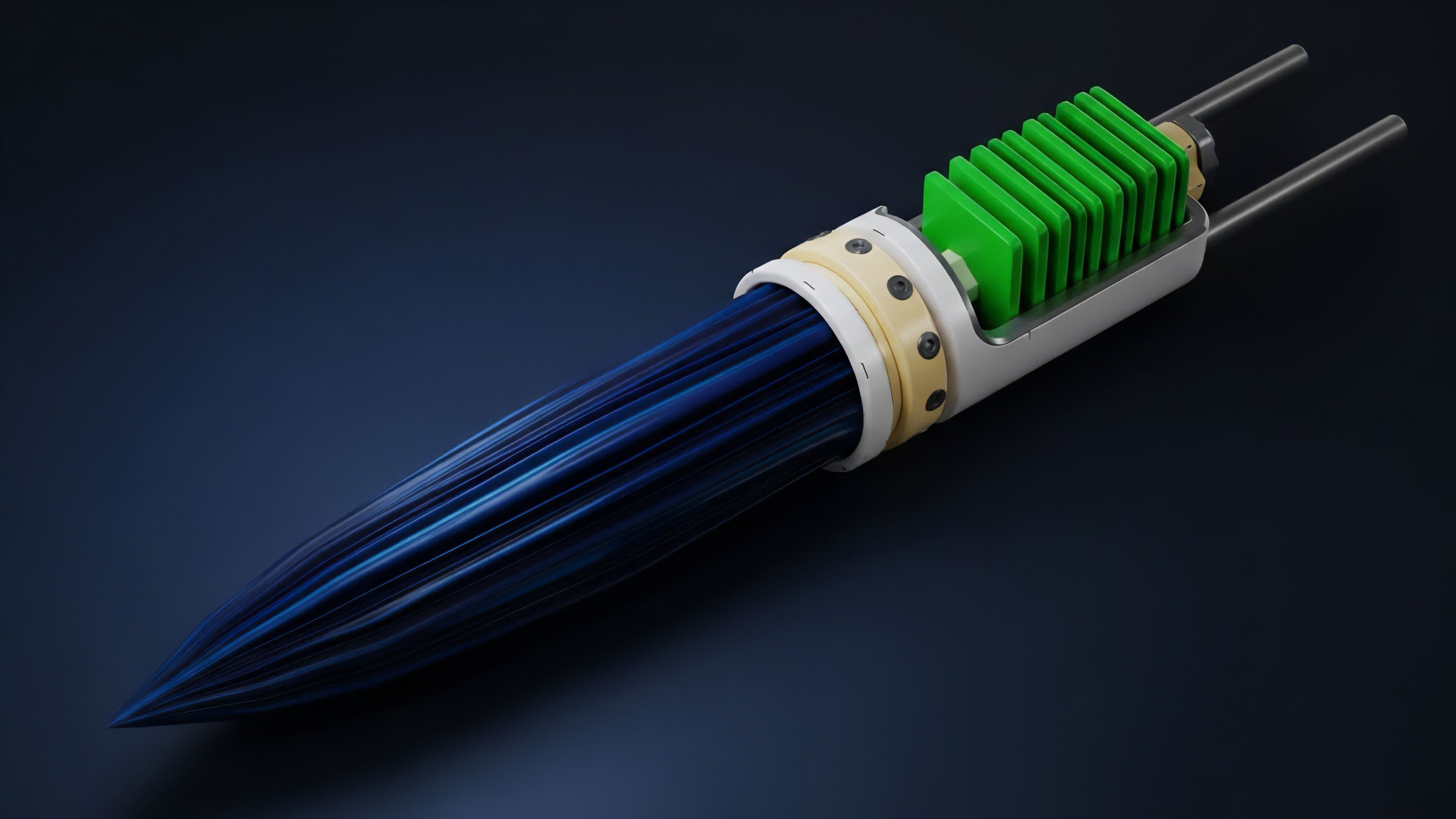 This abstract rendering illustrates a data-driven risk management system in decentralized finance. A focused blue light stream symbolizes concentrated liquidity and directional trading strategies, indicating specific market momentum. The green-finned component represents the algorithmic execution engine, processing real-time oracle feeds and calculating volatility surface adjustments. This advanced mechanism demonstrates slippage minimization and efficient smart contract execution within a decentralized derivatives protocol, enabling dynamic hedging strategies. The precise flow signifies targeted capital allocation in automated market maker operations.