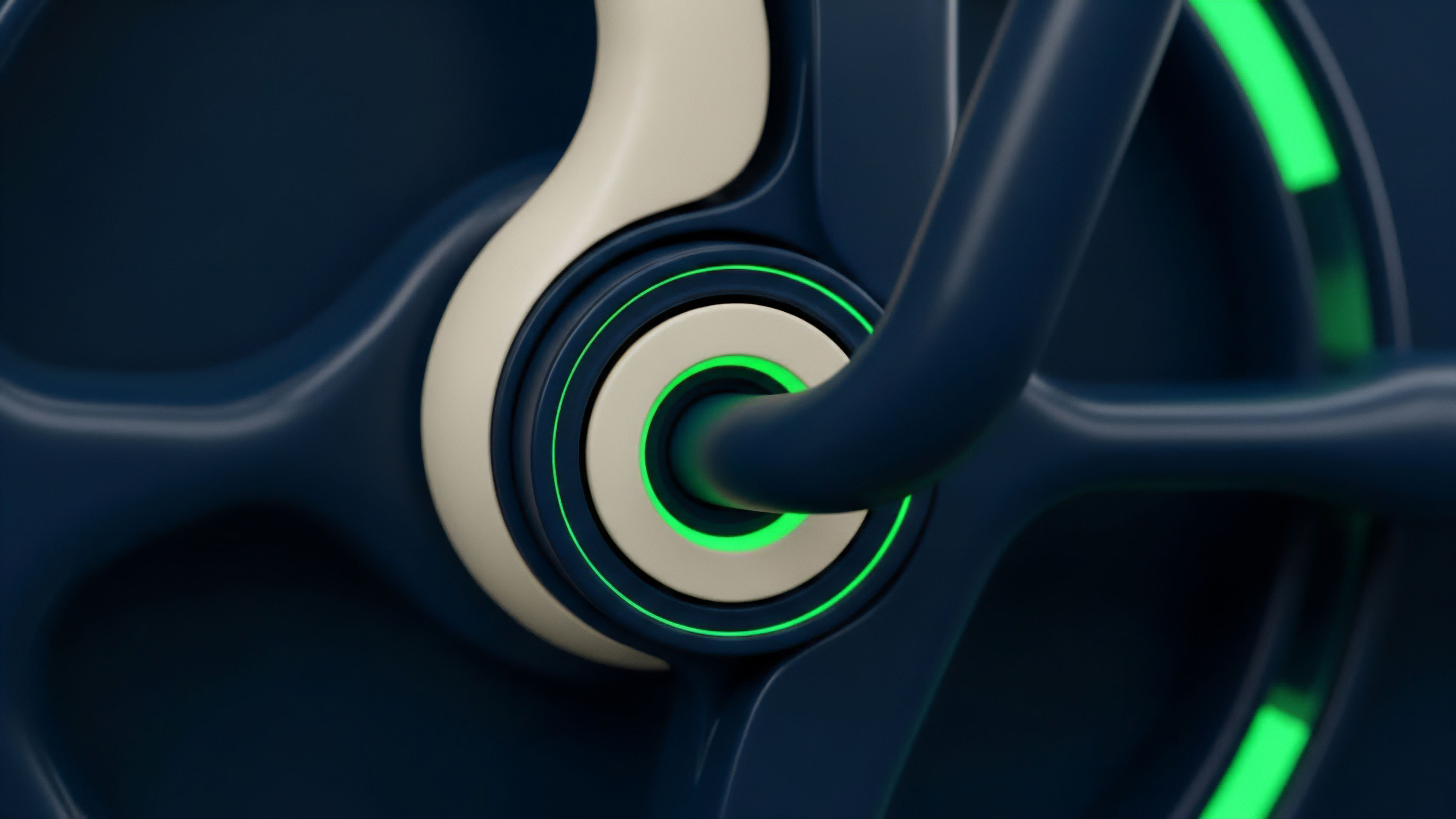 A high-frequency trading algorithmic execution pathway is visualized through an abstract mechanical interface. The central hub, representing a liquidity pool within a decentralized exchange DEX or centralized exchange CEX, glows with a vibrant green light, indicating active liquidity flow. This illustrates the seamless data processing and smart contract execution for derivative settlements. The smooth design emphasizes robust risk mitigation and cross-chain interoperability, critical for efficient automated market making AMM systems in DeFi.