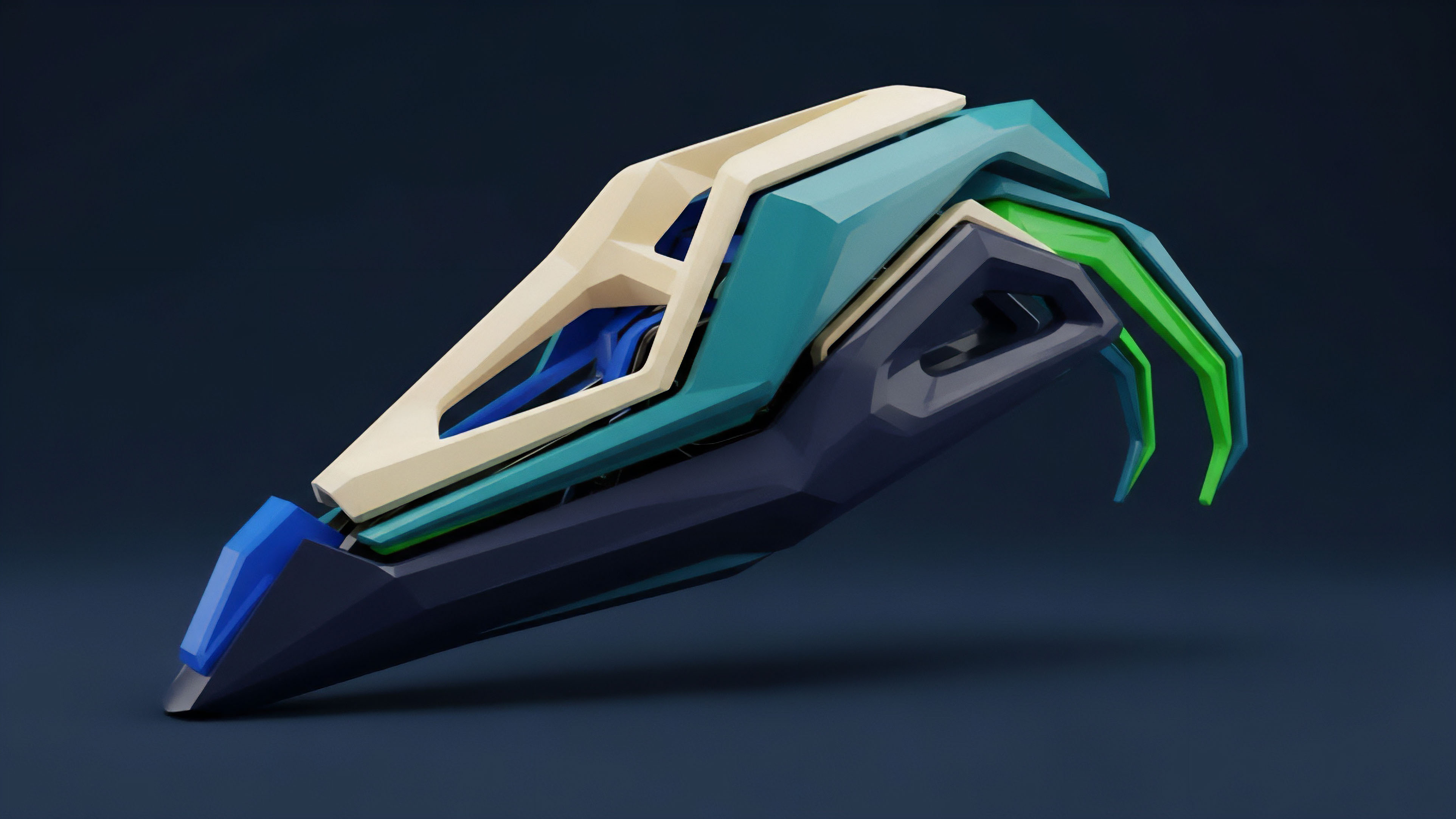 A multi-layered abstract object represents a complex financial derivative structure, specifically an exotic options contract within a decentralized finance protocol. The object’s distinct geometric layers signify different risk tranches and collateralization mechanisms within a structured product. The design emphasizes high-frequency trading execution, where the sharp angles reflect the precision of smart contract code. The bright green articulated elements at one end metaphorically illustrate an automated mechanism for seizing arbitrage opportunities and optimizing capital efficiency in real-time market microstructure analysis.