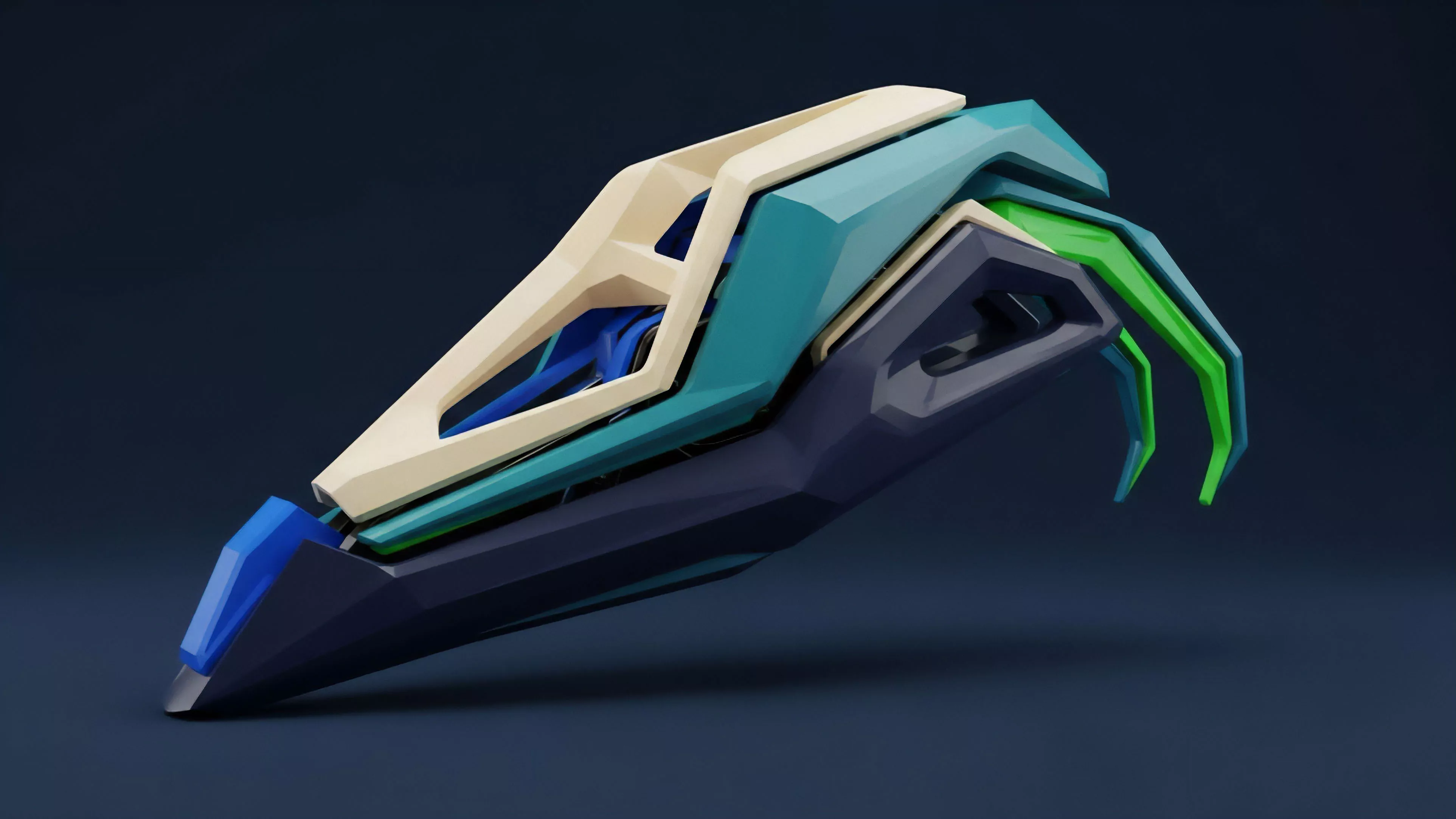 A multi-layered abstract object represents a complex financial derivative structure, specifically an exotic options contract within a decentralized finance protocol. The object’s distinct geometric layers signify different risk tranches and collateralization mechanisms within a structured product. The design emphasizes high-frequency trading execution, where the sharp angles reflect the precision of smart contract code. The bright green articulated elements at one end metaphorically illustrate an automated mechanism for seizing arbitrage opportunities and optimizing capital efficiency in real-time market microstructure analysis.