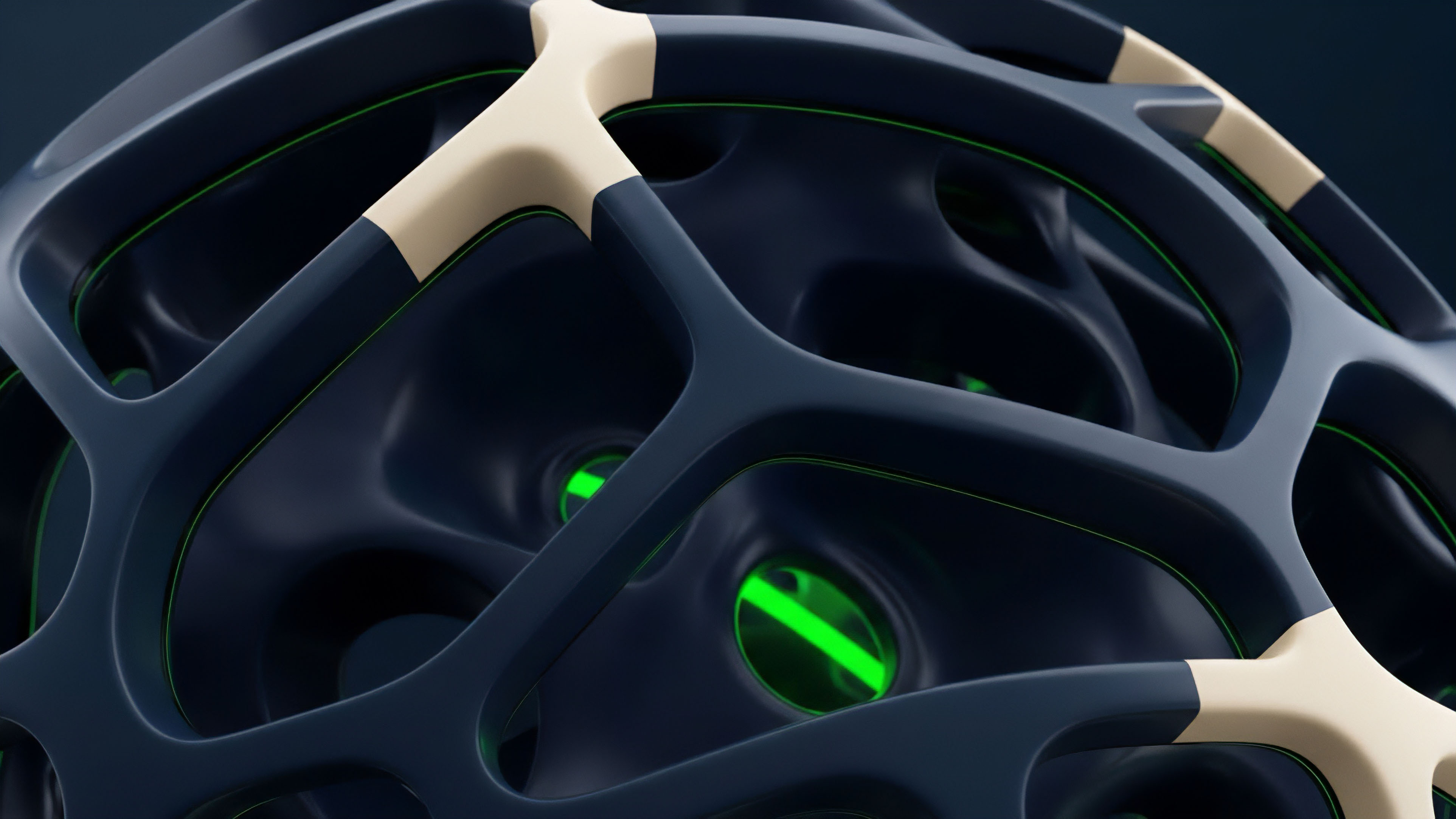 A visualization of a sophisticated decentralized finance derivatives protocol. The dark blue lattice structure represents the intricate network of smart contracts facilitating synthetic assets and options trading. The green glowing elements signify the real-time flow of liquidity and market data through automated market makers AMMs and oracle networks. This framework highlights the complex interplay between collateralization ratios, risk mitigation strategies, and cross-chain interoperability essential for efficient settlement in a high-speed environment.