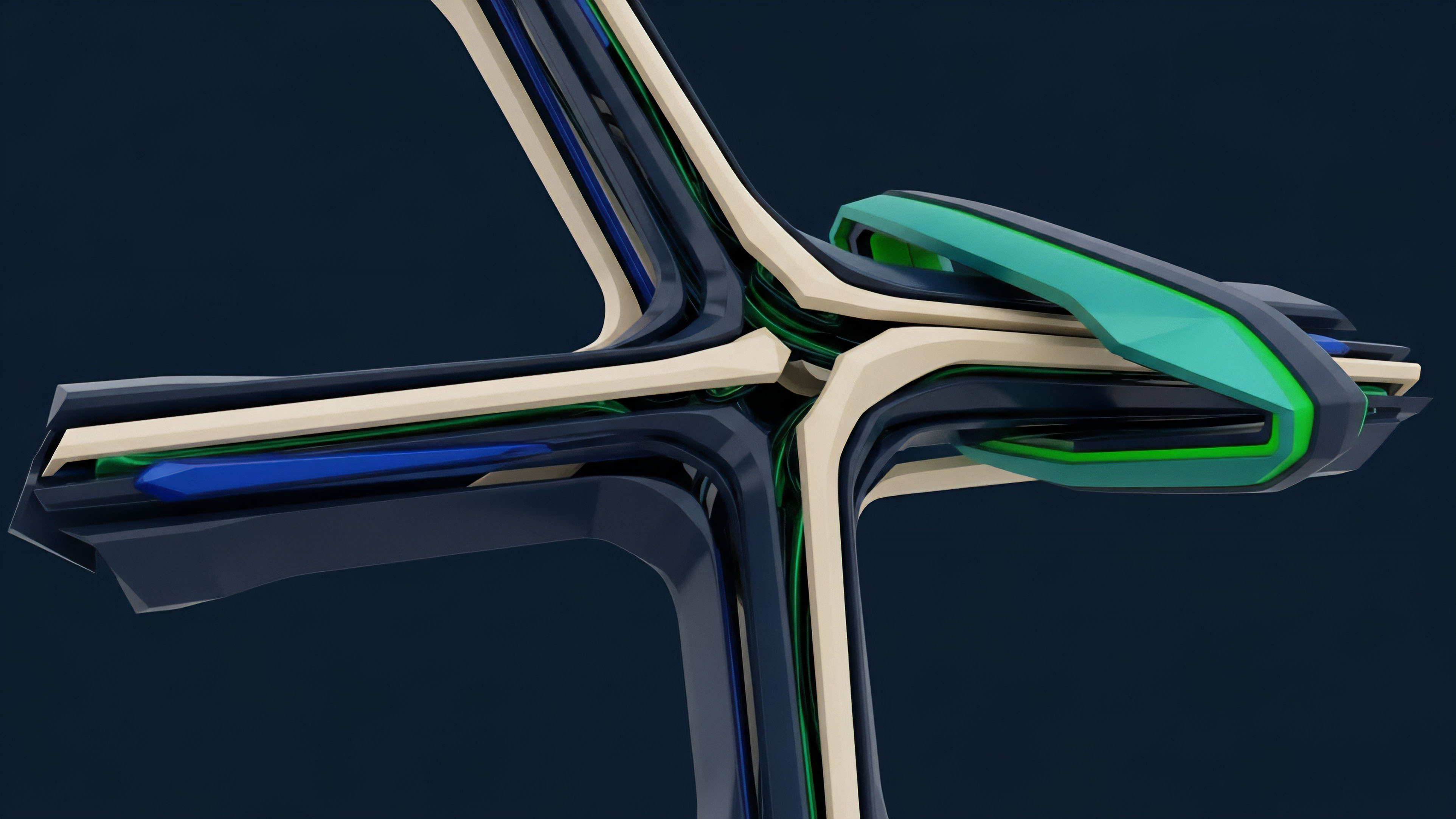A complex structural intersection depicts the operational flow within a sophisticated DeFi protocol. The pathways represent different financial assets and collateralization streams converging at a central liquidity pool. This abstract visualization illustrates smart contract logic governing options trading and futures contracts. The junction point acts as a metaphorical automated market maker AMM settlement layer, facilitating cross-chain bridge functionality for synthetic assets within the derivatives market infrastructure. This complex financial engineering manages risk exposure and aggregation mechanisms for various strike prices and expiry dates.