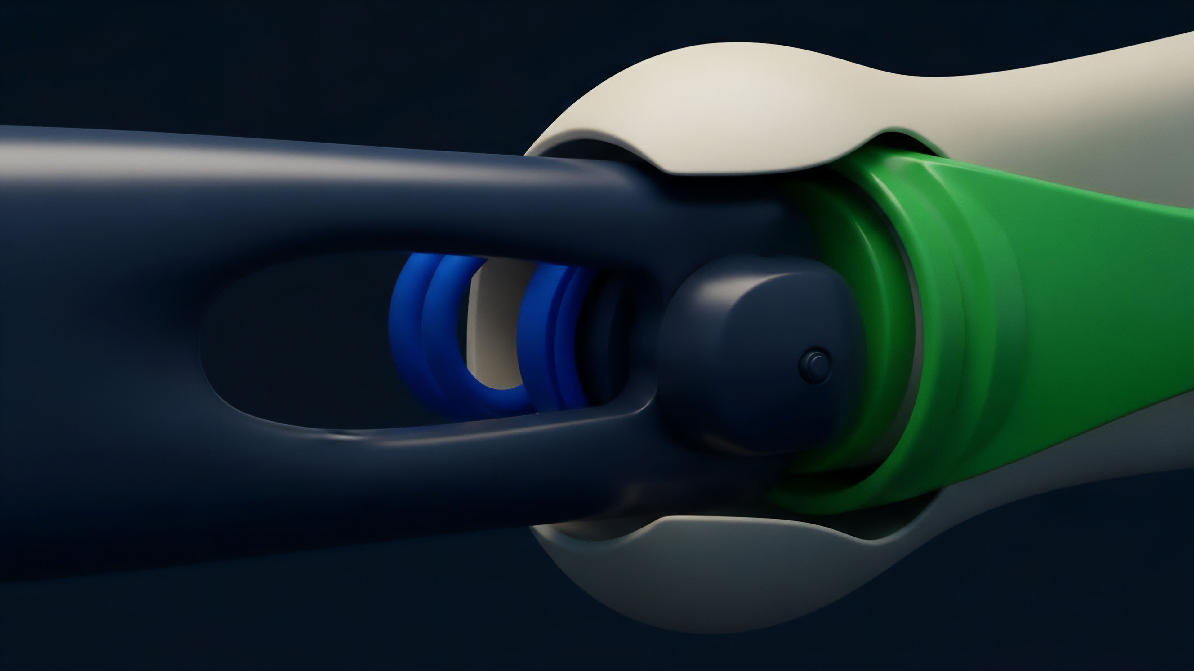 A detailed industrial design illustrates the intricate architecture of decentralized financial instruments. The dark blue component symbolizes the underlying asset or base collateral locked within a smart contract for liquidity provisioning. The green section represents the derivative instrument, such as an options position or perpetual futures contract. This mechanism visualizes the precise and automated execution logic of cross-chain interoperability protocols that link different financial primitives, ensuring seamless settlement and efficient risk management in high-leverage trading environments.