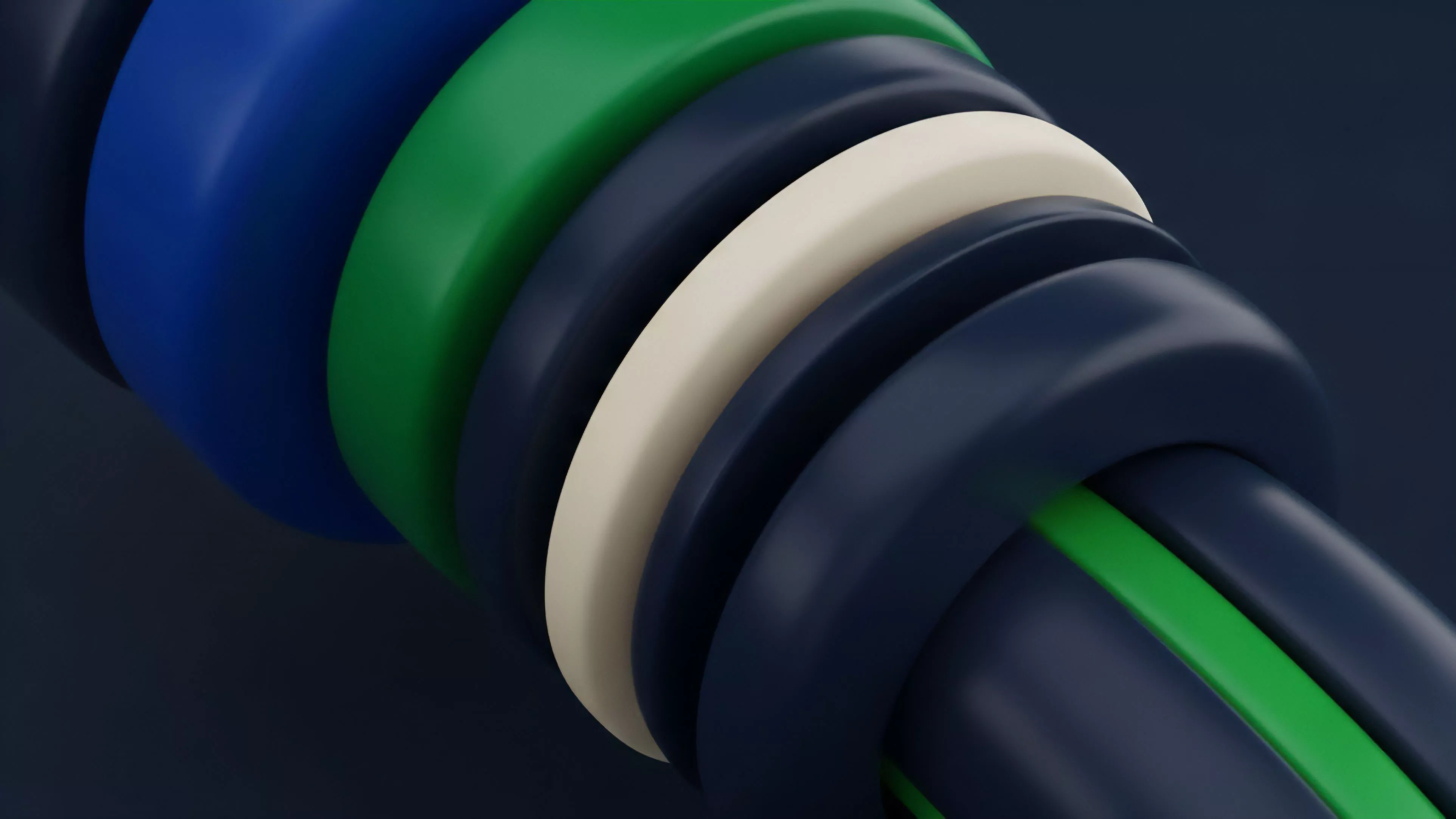 A macro view shows intricate, overlapping cylindrical layers representing the complex architecture of a decentralized finance ecosystem. Each distinct colored strand symbolizes different asset classes or tokens within a liquidity pool, such as wrapped assets or collateralized derivatives. The intertwined structure visually conceptualizes cross-chain interoperability and the mechanisms of a structured product, where various risk tranches are aggregated. This stratification highlights the complexity in managing exposure and calculating implied volatility within a diversified digital asset portfolio, showcasing the interconnected nature of synthetic assets and options chains.