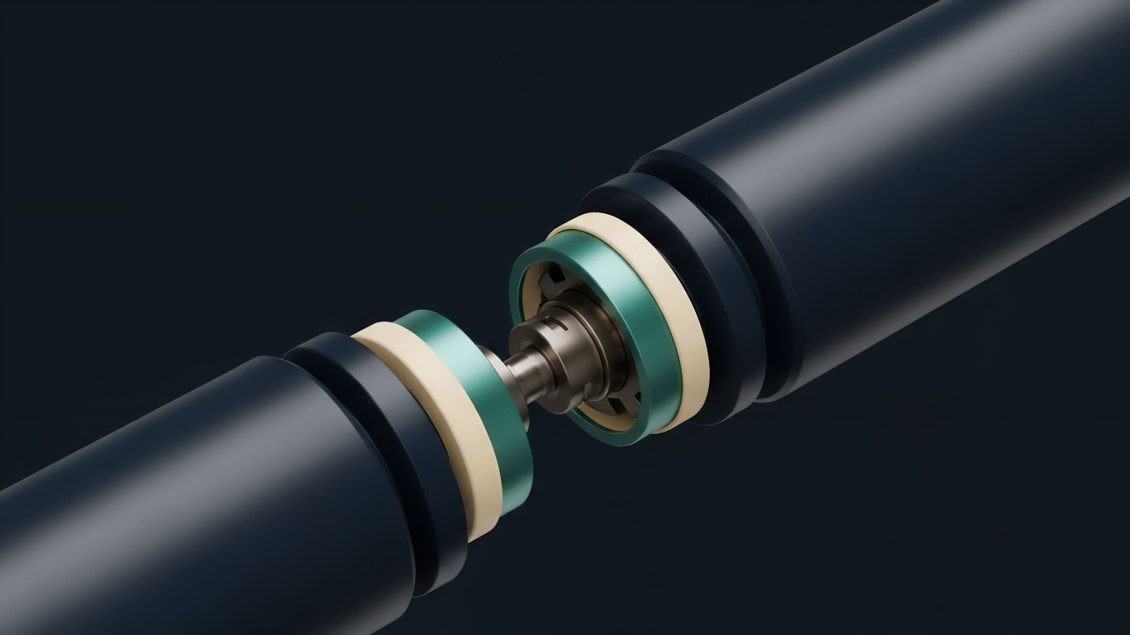 A technical rendering illustrates a sophisticated coupling mechanism representing a decentralized finance DeFi smart contract architecture. The design symbolizes the connection between underlying assets and derivative instruments, like options contracts. The intricate layers of the joint reflect the collateralization framework, where different tranches manage risk-weighted margin requirements. This structure facilitates efficient risk transfer, tokenization, and interoperability across protocols. The components demonstrate how liquidity pooling and oracle data feeds interact dynamically within the protocol to manage risk exposure for sophisticated financial products.
