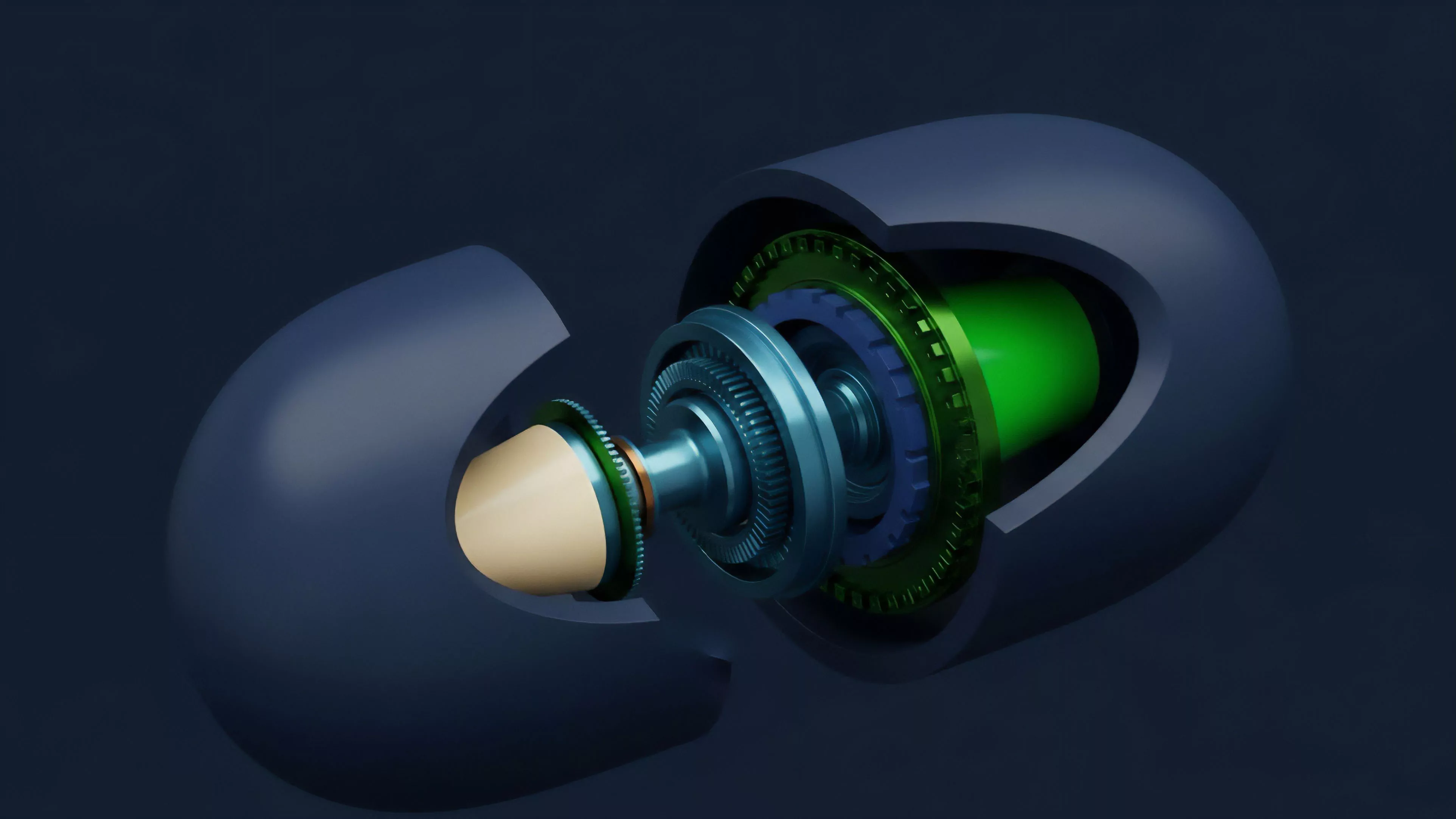 A detailed cross-section of a complex mechanism visually represents the inner workings of a decentralized finance DeFi derivative instrument. The dark spherical shell exterior, separated in two, symbolizes the need for transparency in complex structured products. The intricate internal gears, shaft, and core component depict the smart contract architecture, illustrating interconnected algorithmic trading parameters and the volatility surface calculations. This mechanism design visualization emphasizes the interaction between collateral requirements, liquidity provision, and risk management within a perpetual futures contract.