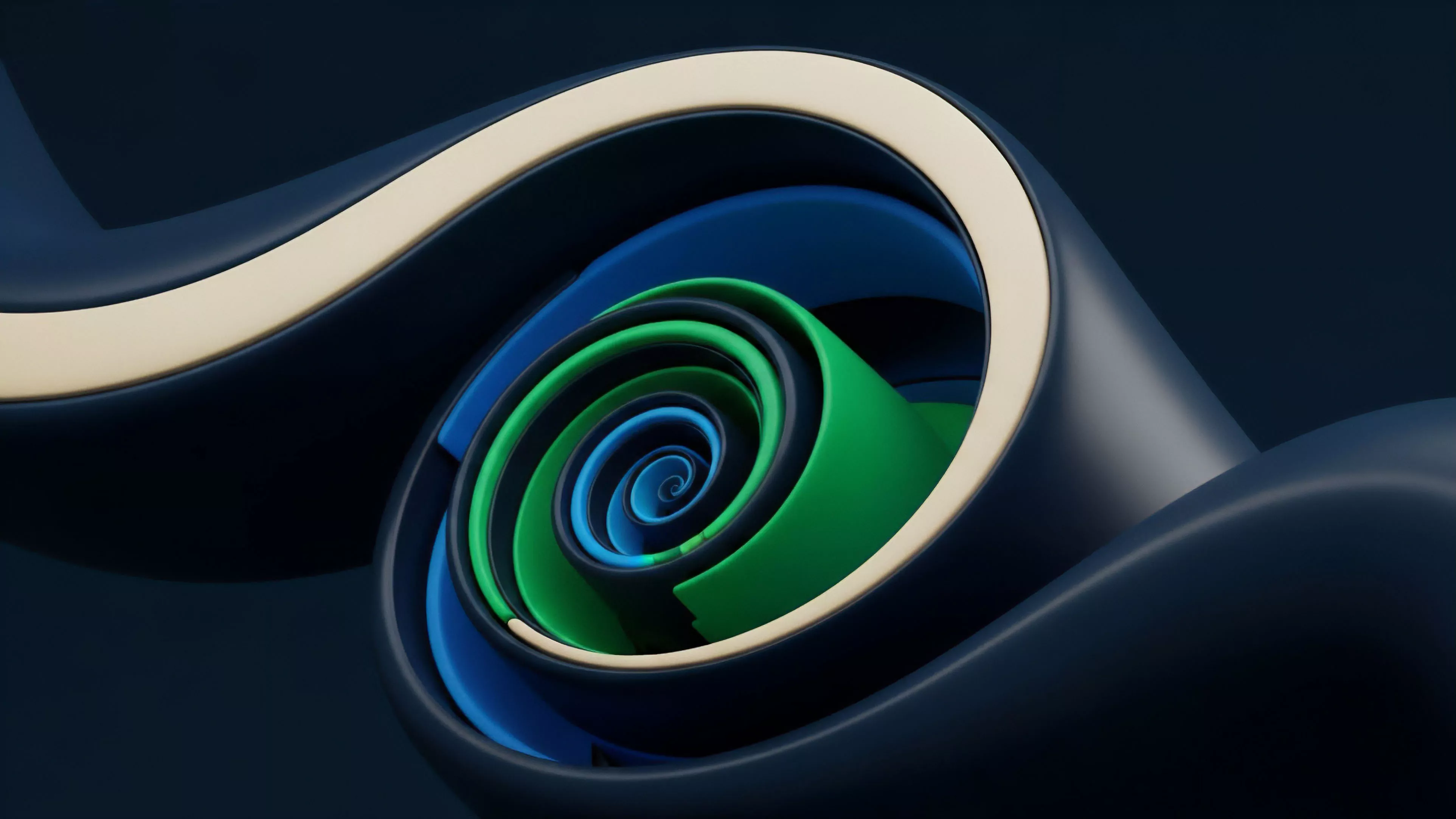 A layered, spiraling structure in shades of green, blue, and beige symbolizes the complex architecture of financial engineering in decentralized finance DeFi. This form represents recursive options strategies where derivatives are built upon underlying assets in an interconnected market. The visualization captures the dynamic capital flow and potential for systemic risk cascading through a collateralized debt position CDP. It illustrates how a positive feedback loop can amplify yield farming opportunities or create volatility vortexes in high-frequency trading HFT environments.