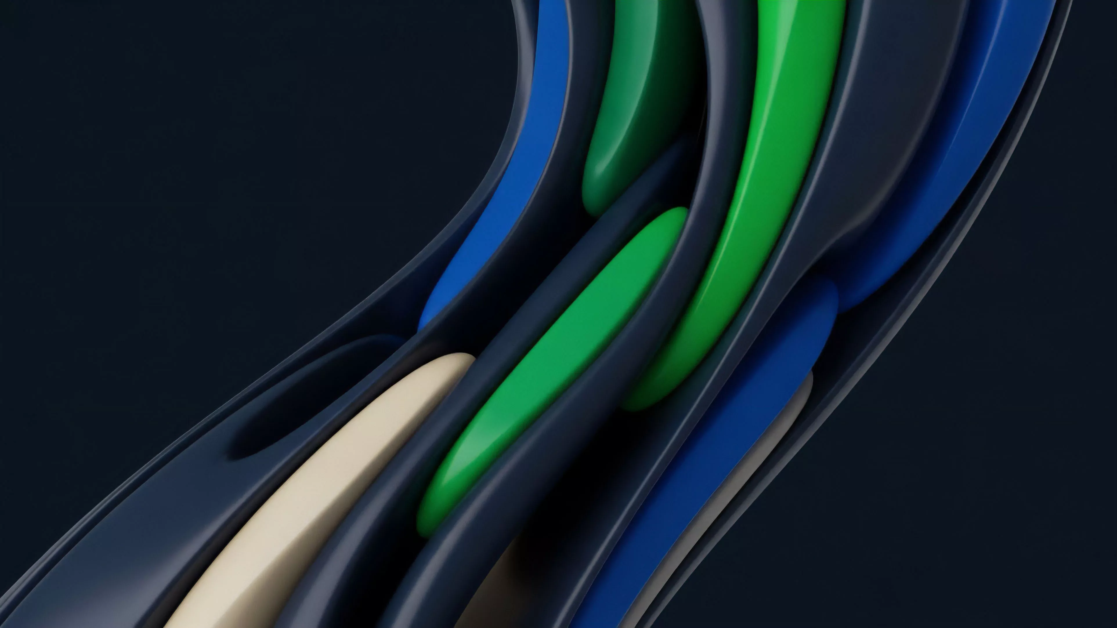 A dynamic abstract visualization captures the complex interplay of financial derivatives within a decentralized finance ecosystem. Interlocking layers of vibrant green and blue forms alongside lighter cream-colored elements represent various components such as perpetual contracts and collateralized debt positions. The structure symbolizes liquidity aggregation across automated market makers and highlights potential smart contract vulnerabilities. The flow illustrates the dynamic relationship between market volatility and risk exposure in high-speed trading environments, emphasizing the importance of robust risk management strategies and oracle dependencies for accurate pricing.