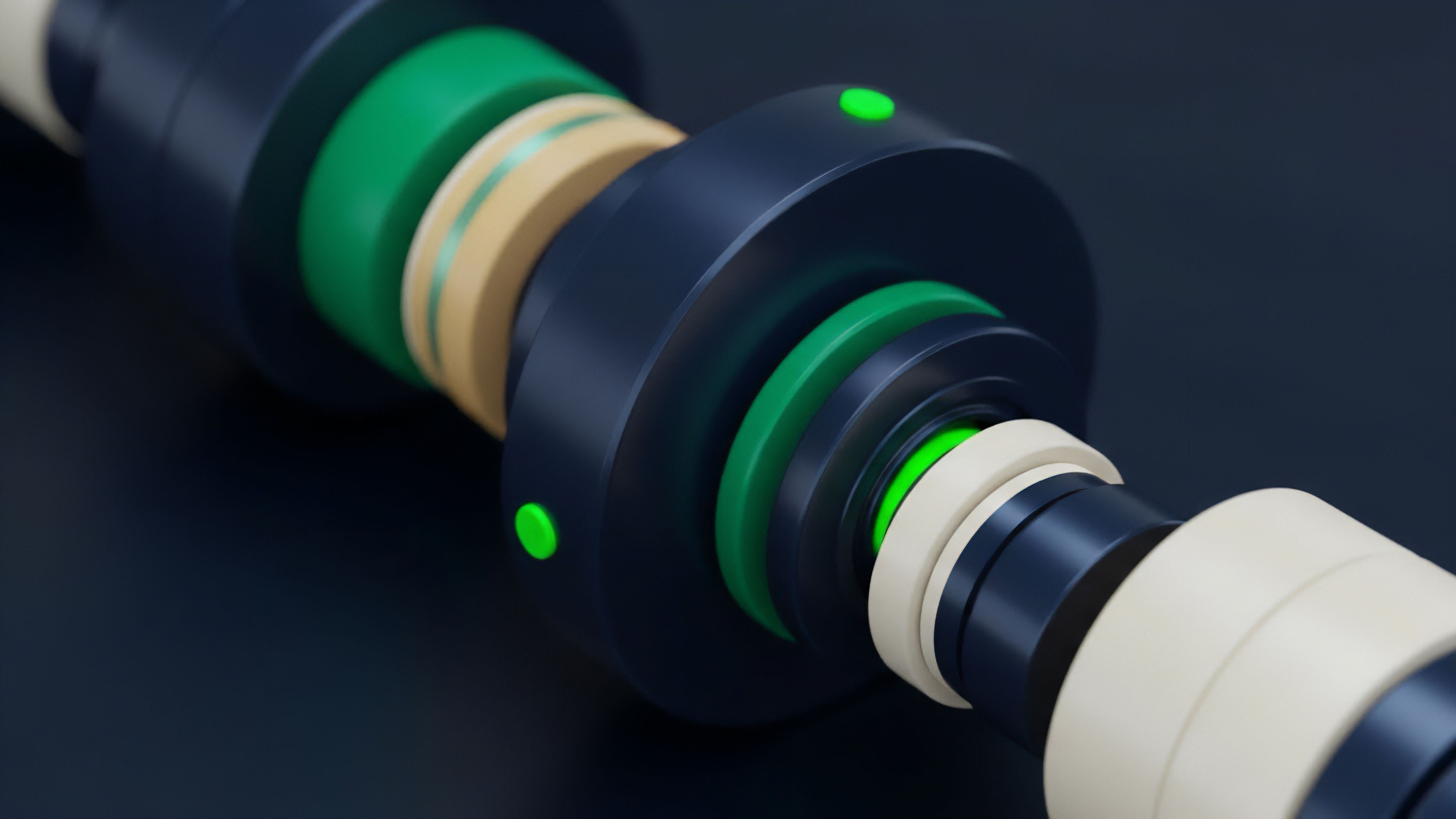 A detailed view of a highly engineered, multi-layered mechanism, representing the intricate architecture of a collateralized debt obligation CDO within decentralized finance DeFi. The dark sections symbolize the core protocol and institutional liquidity, while the glowing green rings signify active smart contract execution, real-time yield generation, and dynamic risk management. This structure embodies the complexity of cross-chain interoperability and the tokenization process for various underlying assets. The precision reflects the necessity for accurate options pricing models in complex financial derivatives.