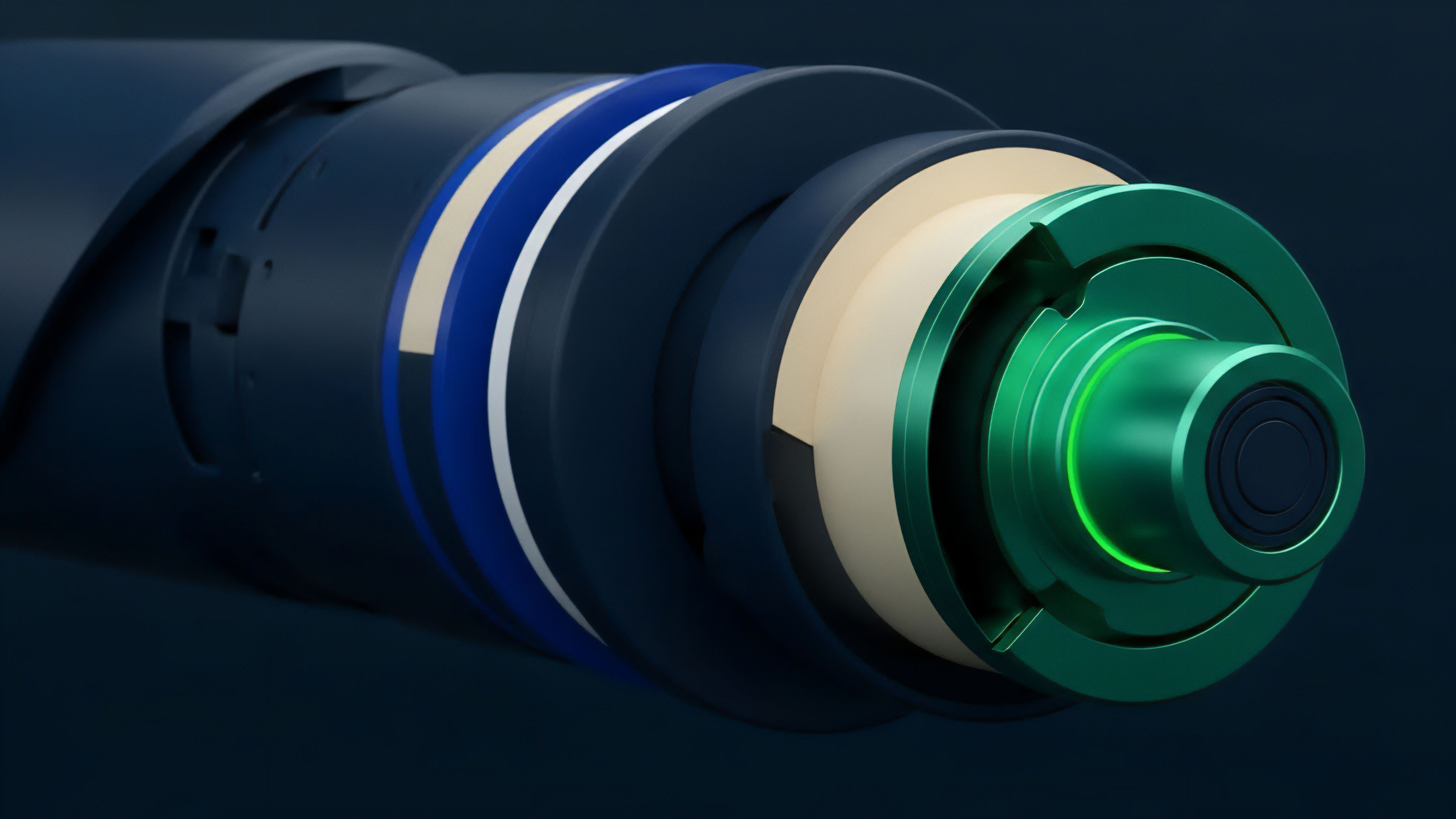 A detailed cross-section visually represents a complex structured financial product, such as a collateralized debt obligation CDO within decentralized finance DeFi. The layered design symbolizes different tranches of risk and return, with the green core representing the underlying asset's core value or collateral. The outer layers signify protective mechanisms and risk exposure mitigation, essential for hedging against market volatility and ensuring protocol solvency through proper collateralization in automated market maker environments. This structure illustrates how risk is distributed across various derivative contracts.