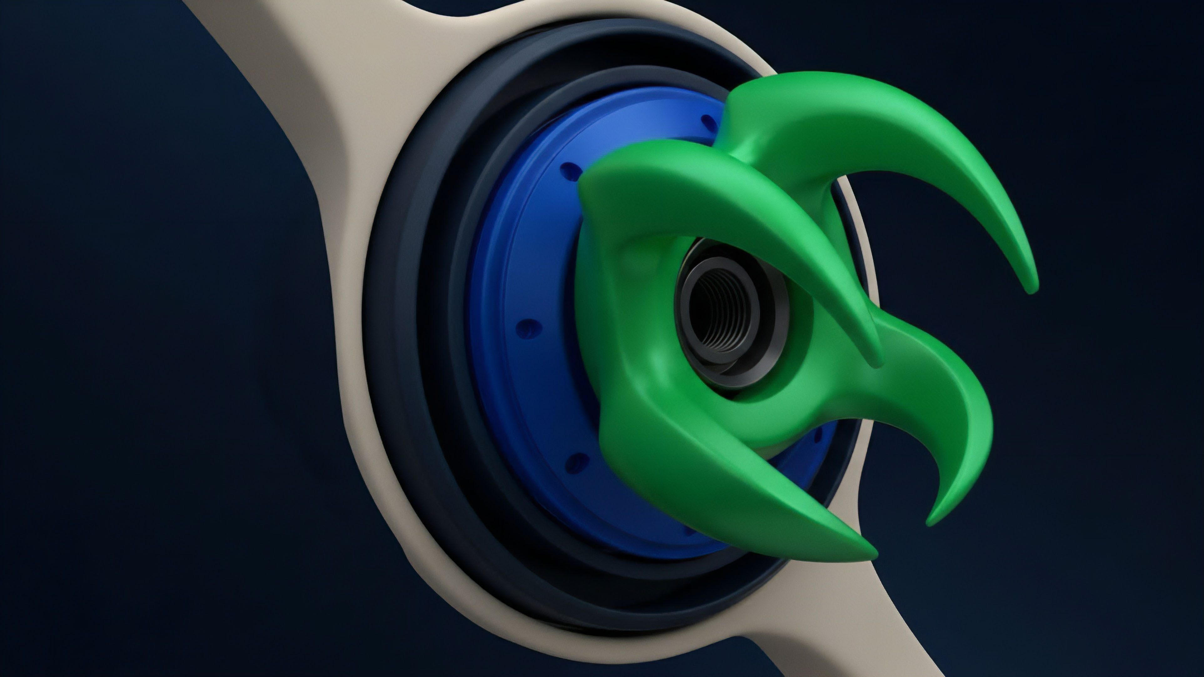 A detailed view of a multilayered mechanical structure representing a sophisticated collateralization protocol within decentralized finance. The prominent green component symbolizes the dynamic, smart contract-driven mechanism that manages multi-asset collateralization for exotic derivatives. The surrounding blue and black layers represent the sequential logic and validation processes in an automated market maker AMM, where specific collateral requirements are determined by oracle data feeds. This intricate system is essential for systematic liquidity management and serves as a vital risk-transfer mechanism, mitigating counterparty risk in complex options trading structures.