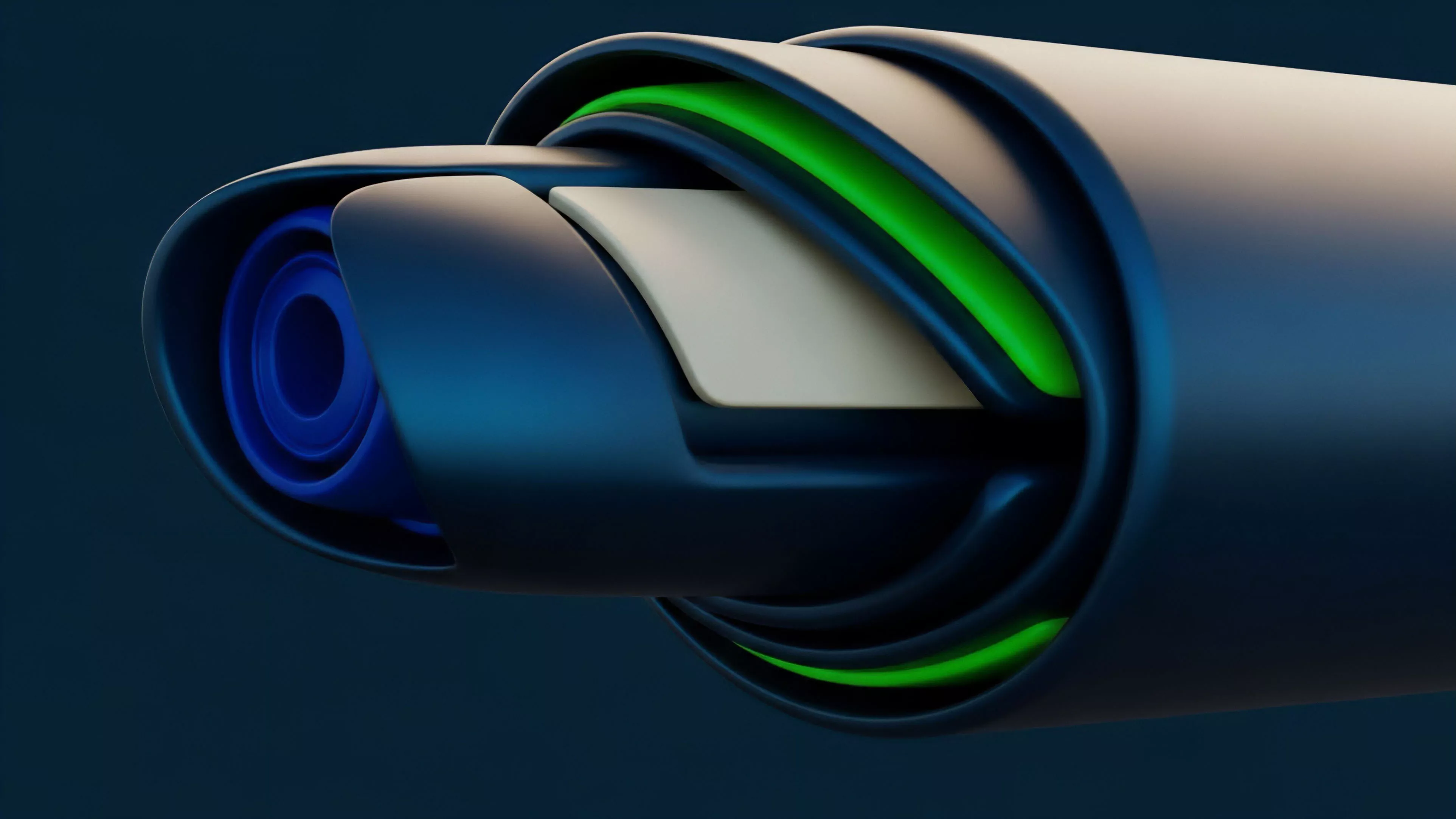 A detailed abstract visualization of a complex structured product within Decentralized Finance DeFi, specifically illustrating the layered architecture of synthetic assets. The external dark blue layers represent risk tranches and regulatory envelopes, while the bright green elements signify potential yield or positive market sentiment. The inner white component represents the underlying collateral and its intrinsic value. This model conceptualizes how multiple derivative contracts are bundled, obscuring the inherent risk exposure and liquidation mechanisms from straightforward analysis, highlighting algorithmic stability challenges in complex derivative stacks.