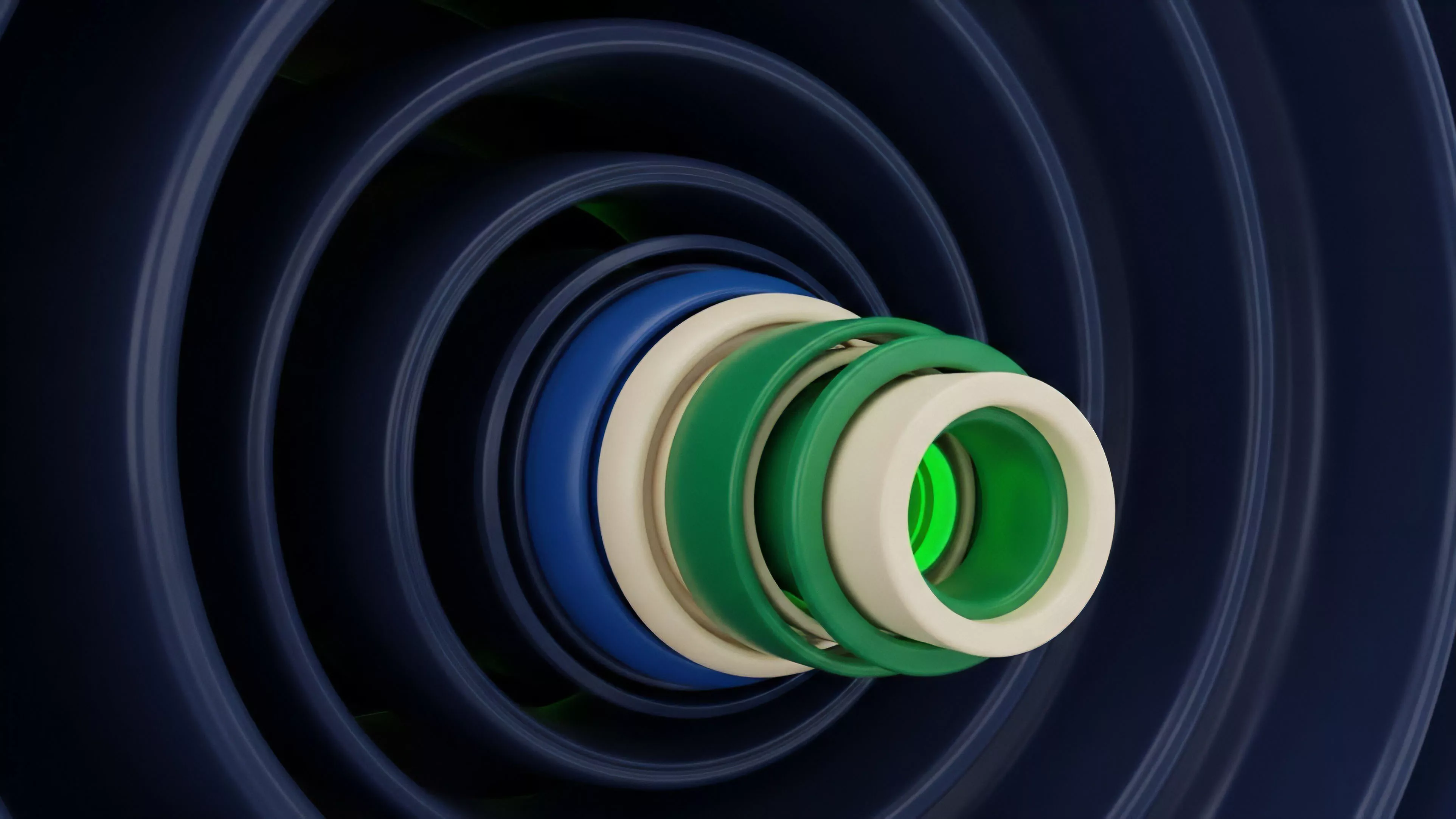 A series of concentric layers representing tiered financial derivatives.