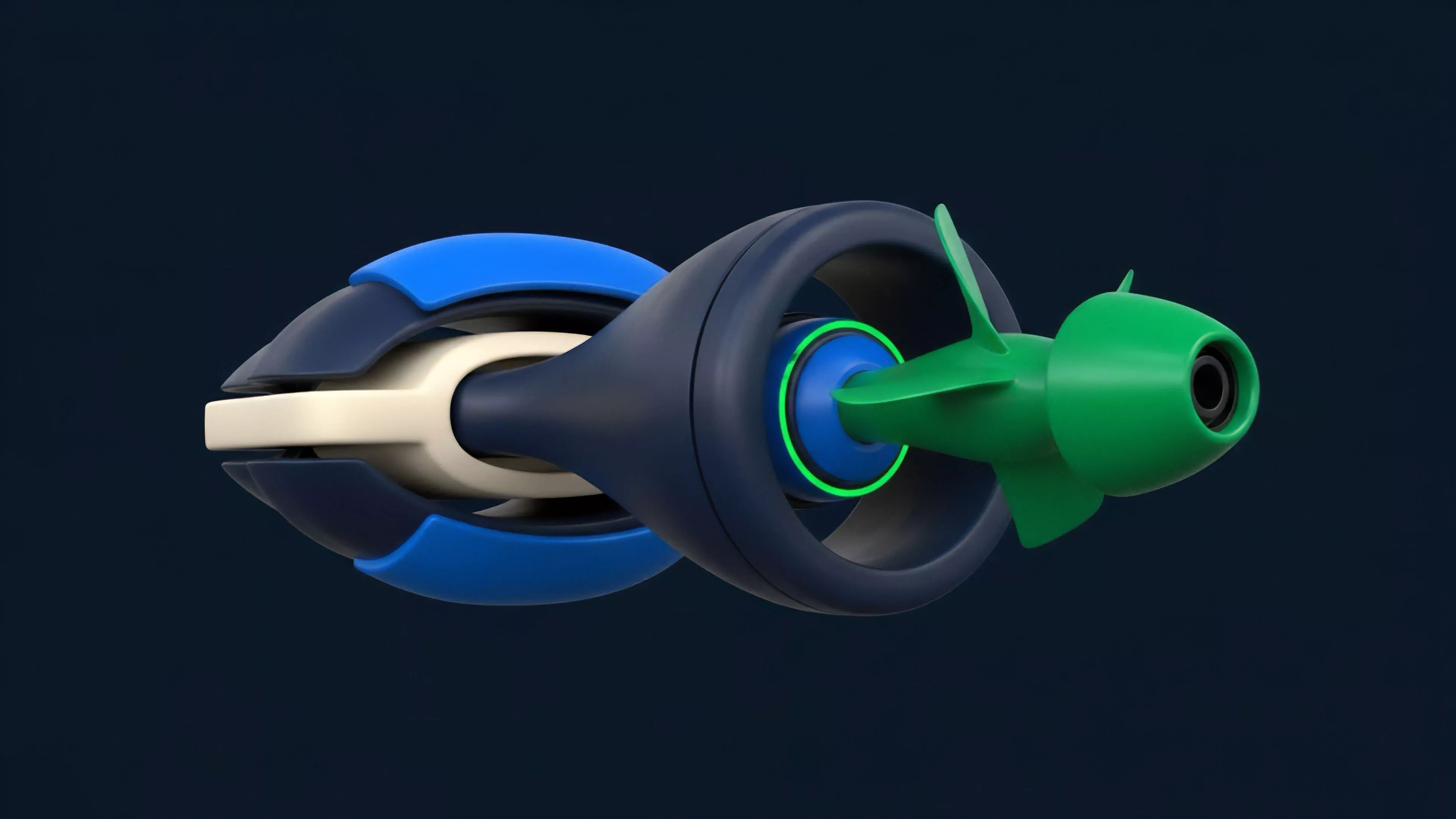 A futuristic, precision-guided projectile, featuring a bright green body with fins and an optical lens, emerges from a dark blue launch housing. This visualization metaphorically represents a high-speed algorithmic trading strategy or smart contract logic deployment. The green projectile symbolizes an automated execution strategy targeting specific market microstructure inefficiencies or arbitrage opportunities within a decentralized exchange environment. The blue housing represents the underlying DeFi protocol and its liquidation engine mechanism. The design evokes the speed and precision necessary for effective volatility targeting and automated risk management in complex structured derivatives markets.