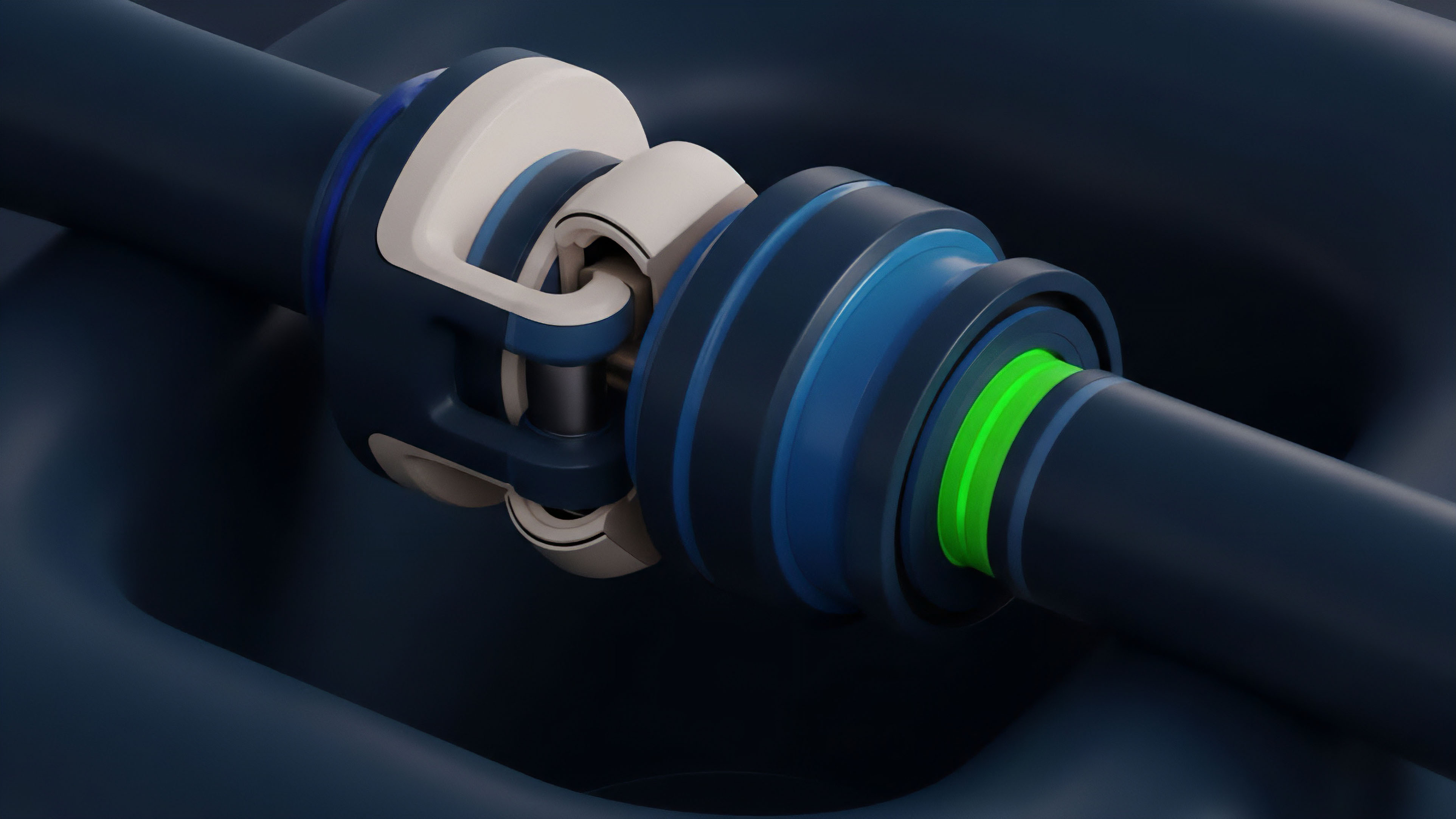 A precision-engineered coupling illustrates dynamic algorithmic execution within a decentralized derivatives protocol. This mechanism represents the seamless cross-chain interoperability required for efficient liquidity pools and yield generation in DeFi. The components symbolize different smart contracts interacting to manage risk and process high-speed on-chain data flow, ensuring robust synchronization and reliable oracle solutions for pricing and settlement. This conceptual design highlights the complexity of connecting diverse blockchain infrastructures for advanced financial engineering.