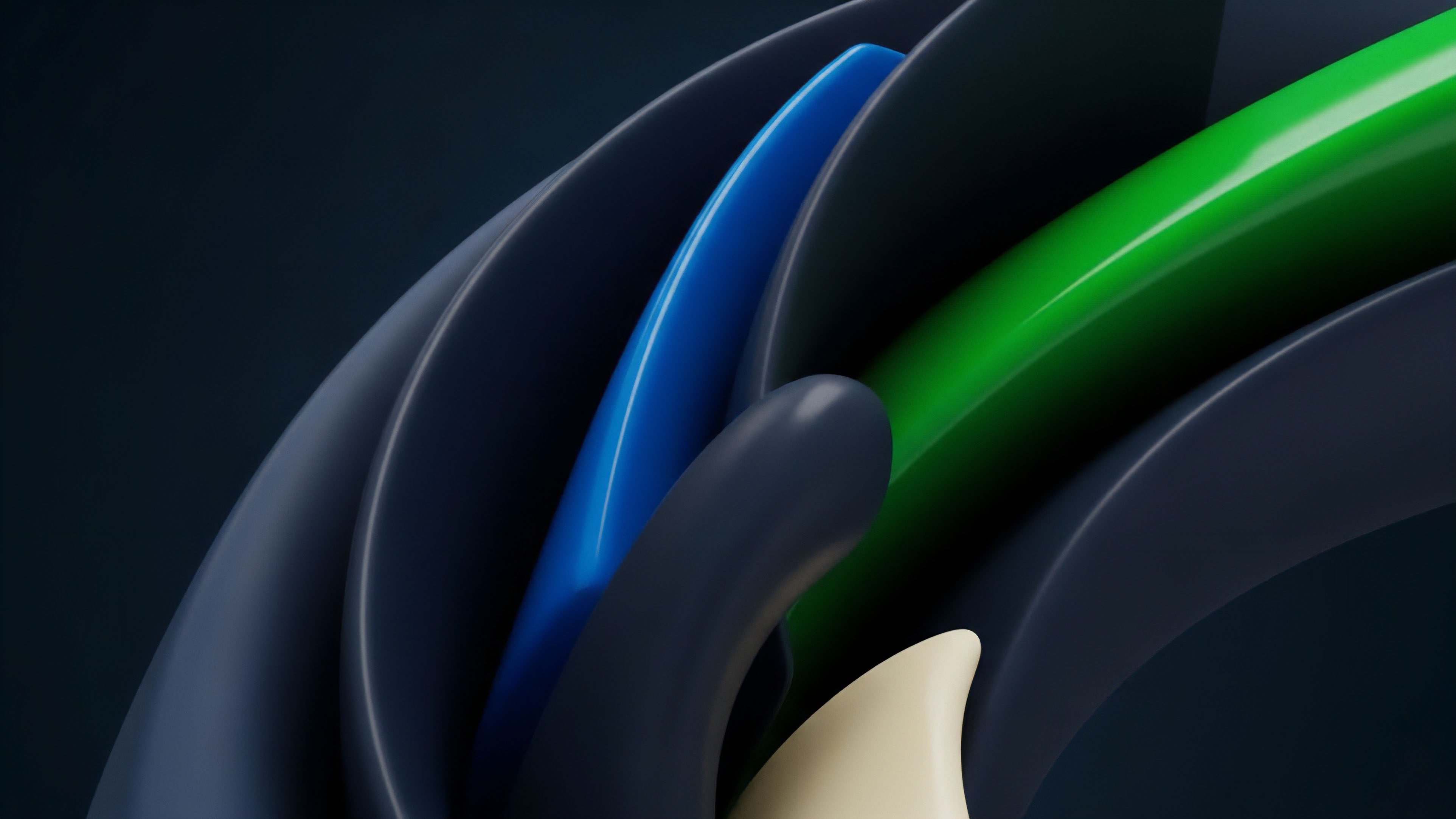 A composition of flowing, intertwined, and layered abstract forms in deep navy, vibrant blue, emerald green, and cream hues symbolizes a dynamic capital allocation structure. The layered elements represent risk stratification and yield generation across diverse asset classes in a DeFi ecosystem. The bright blue and green sections symbolize high-velocity assets and active liquidity pools, while the deep navy suggests institutional-grade stability. This illustrates the complex interplay of financial derivatives and smart contract functionality in automated market maker protocols.