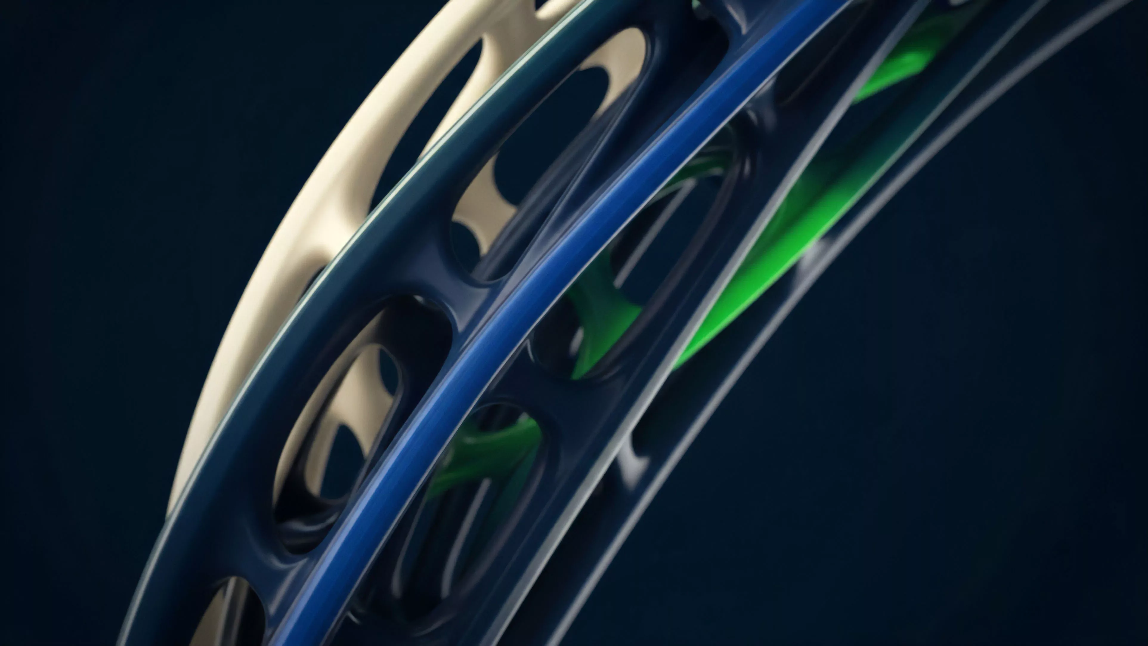 This abstract visualization depicts a multi-layered decentralized finance DeFi architecture. The interwoven structures represent a complex smart contract ecosystem where automated market makers AMMs facilitate liquidity provision and options trading. The flow illustrates data integrity and transaction processing through scalable Layer 2 solutions and cross-chain bridging mechanisms. Vibrant green elements highlight critical capital flows and yield farming processes, illustrating efficient asset deployment and sophisticated risk management within derivatives markets.