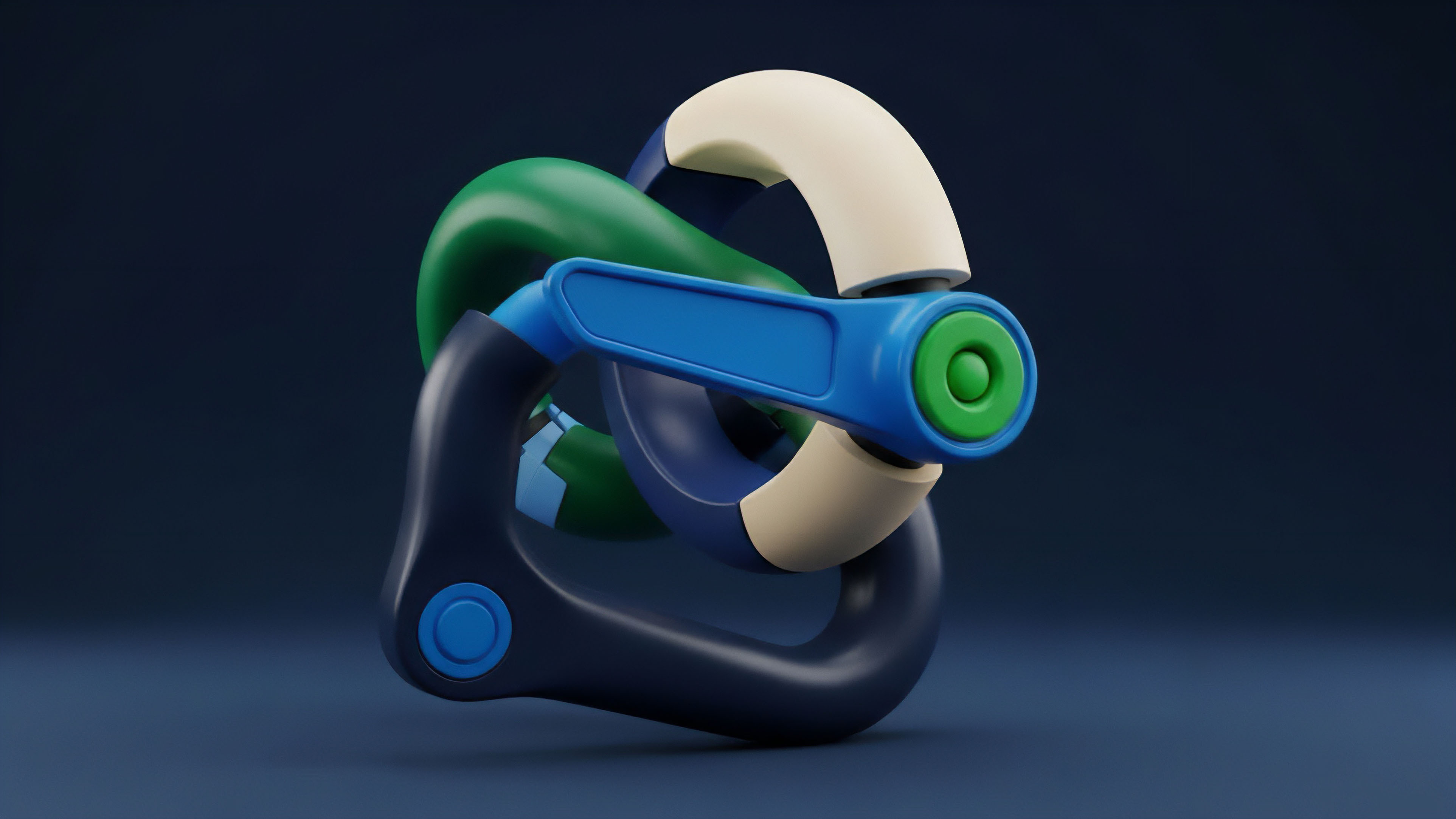 A complex abstract visualization of interconnected components representing the intricate architecture of decentralized finance protocols. The intertwined links illustrate DeFi composability where different smart contracts and liquidity pools create synthetic assets and complex derivatives. This structure visualizes counterparty risk and liquidity risk inherent in collateralized debt positions and algorithmic stablecoin protocols. The diverse colors symbolize different asset classes or tranches within a structured product. This arrangement highlights the intricate interoperability necessary for cross-chain transactions and risk management frameworks in options trading and futures markets.