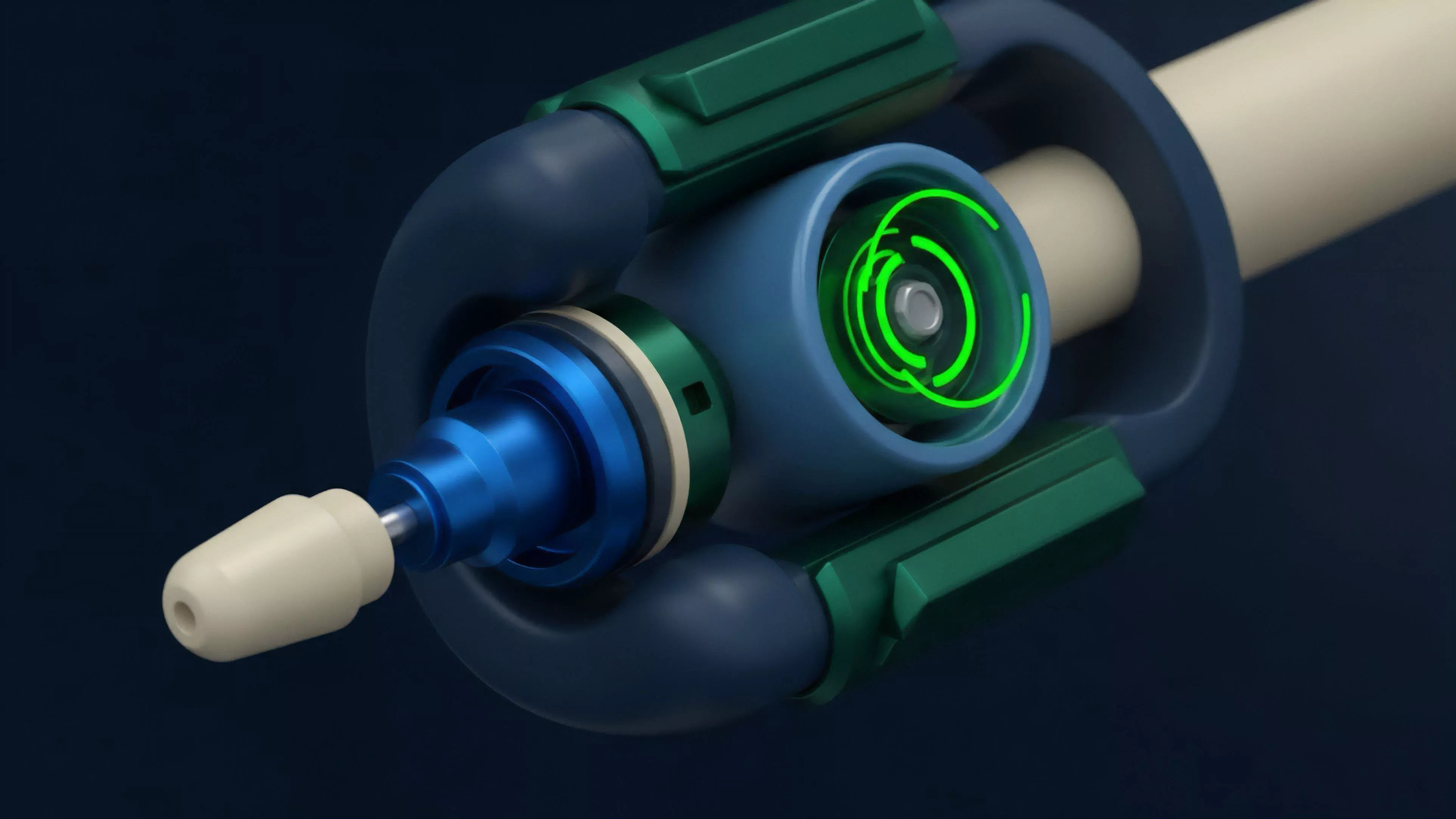 A detailed rendering of a precision-engineered mechanism, symbolizing a decentralized finance protocol’s core engine for derivatives trading.