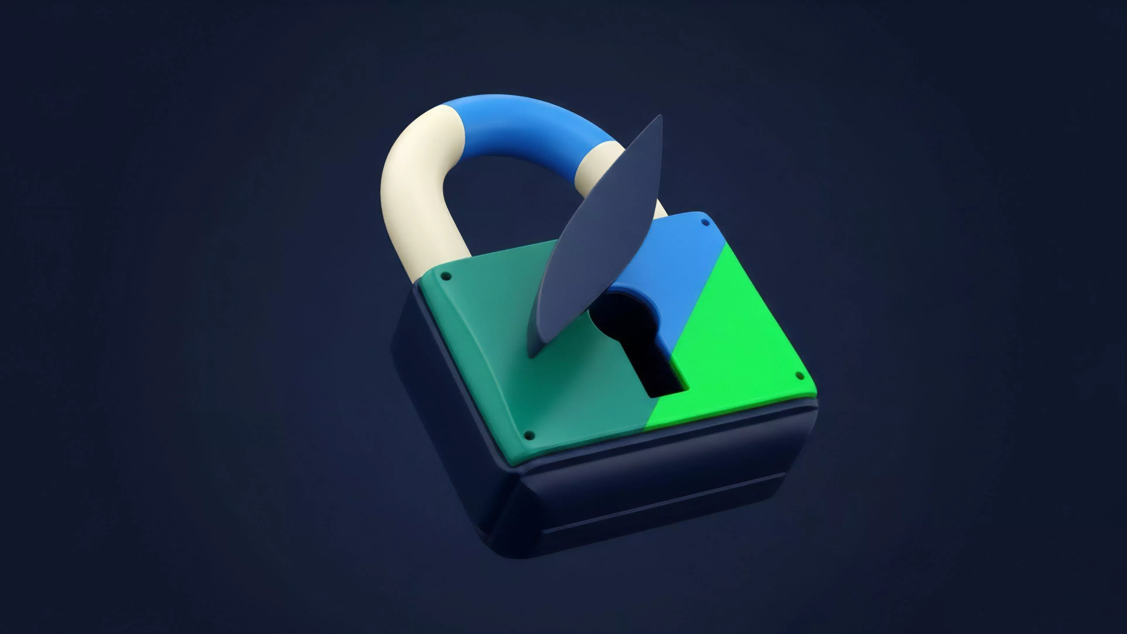 A stylized padlock illustration featuring a key inserted into its keyhole metaphorically represents private key management and access control in decentralized finance DeFi protocols.