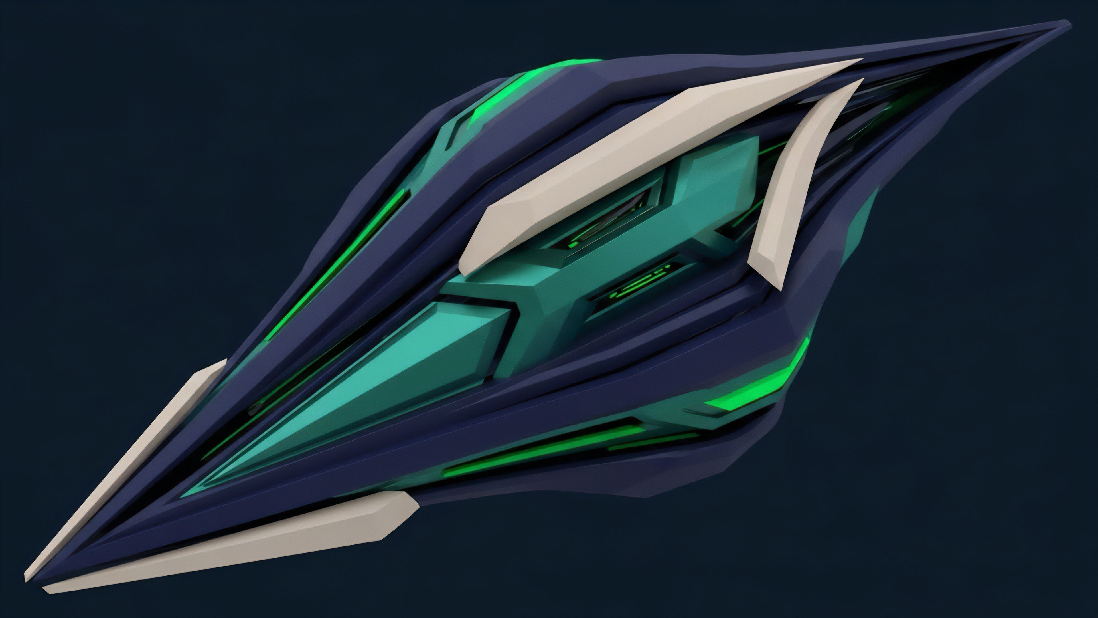 A futuristic, multi-layered object with a dark blue shell and teal interior components, accented by bright green glowing lines, metaphorically represents a complex financial derivative structure. The intricate, interlocking layers symbolize the risk stratification inherent in structured products and exotic options. This streamlined form reflects high-frequency algorithmic execution, where latency arbitrage and execution speed are critical for navigating market microstructure dynamics. The green highlights signify data flow and settlement protocols, central to decentralized finance DeFi ecosystems. The teal core represents an automated market maker AMM calculation engine, determining payoff functions for complex positions.