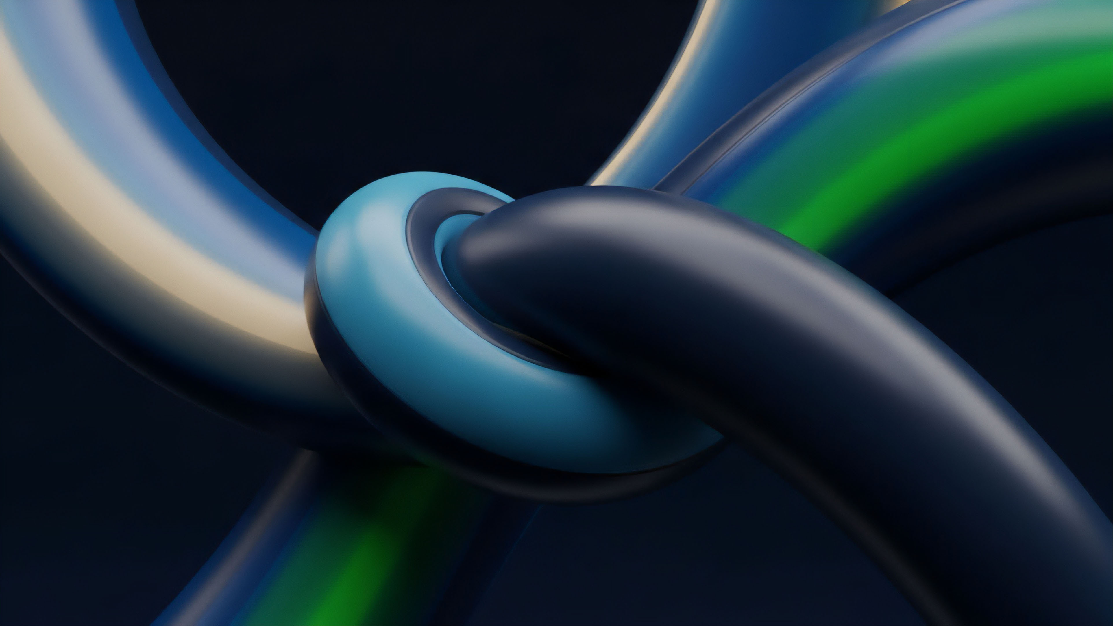 A complex abstract structure of intertwined tubes illustrates the interdependence of financial instruments within a decentralized ecosystem. A tight central knot represents a collateralized debt position or intricate smart contract execution, linking multiple assets. This structure visualizes systemic risk and liquidity risk, where the tight coupling of different protocols could lead to contagion effects during market volatility. The different segments highlight the cross-chain interoperability and diverse tokenomics involved in yield farming strategies and options trading protocols, where liquidation mechanisms maintain equilibrium.