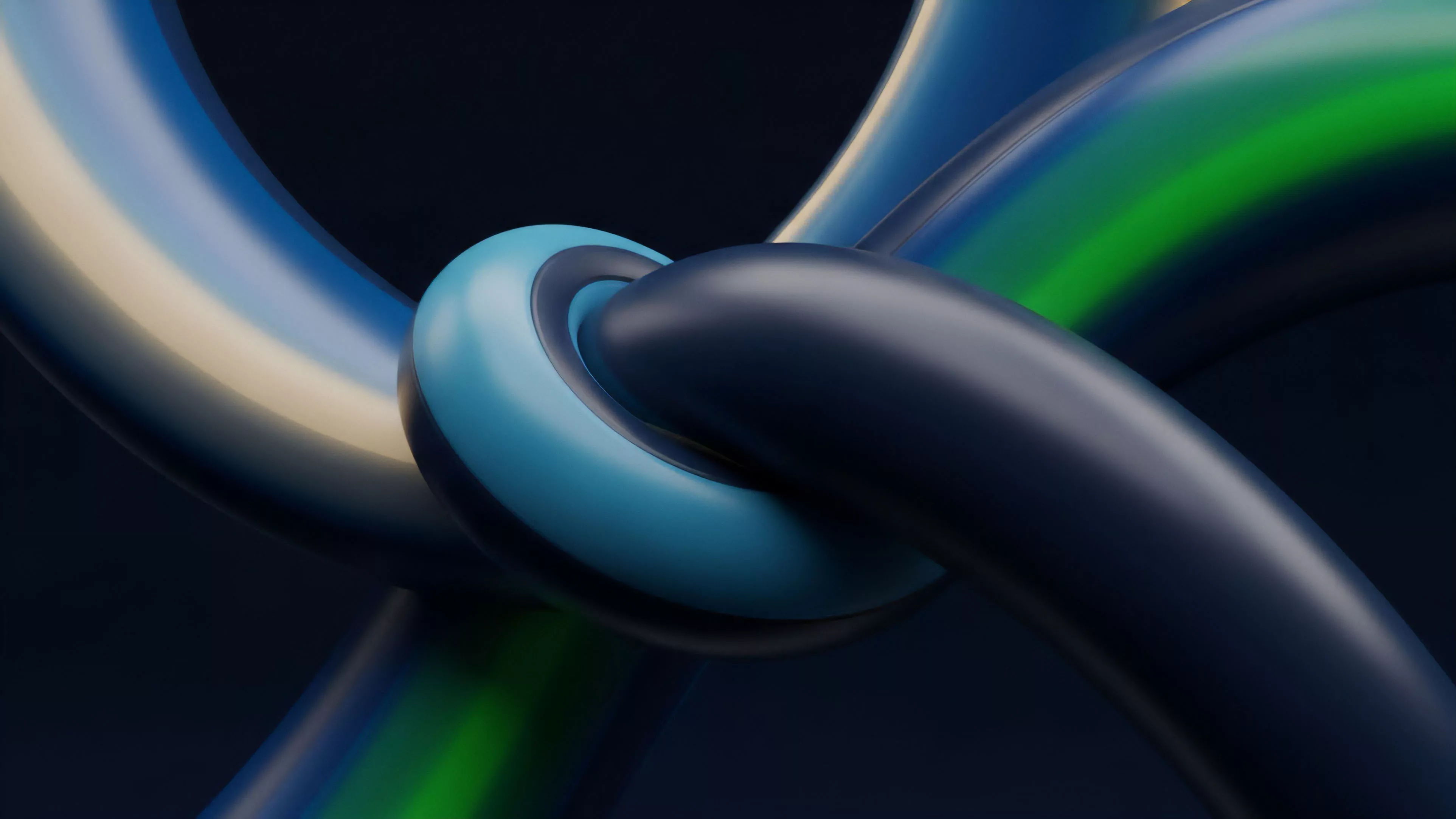 A complex abstract structure of intertwined tubes illustrates the interdependence of financial instruments within a decentralized ecosystem. A tight central knot represents a collateralized debt position or intricate smart contract execution, linking multiple assets. This structure visualizes systemic risk and liquidity risk, where the tight coupling of different protocols could lead to contagion effects during market volatility. The different segments highlight the cross-chain interoperability and diverse tokenomics involved in yield farming strategies and options trading protocols, where liquidation mechanisms maintain equilibrium.