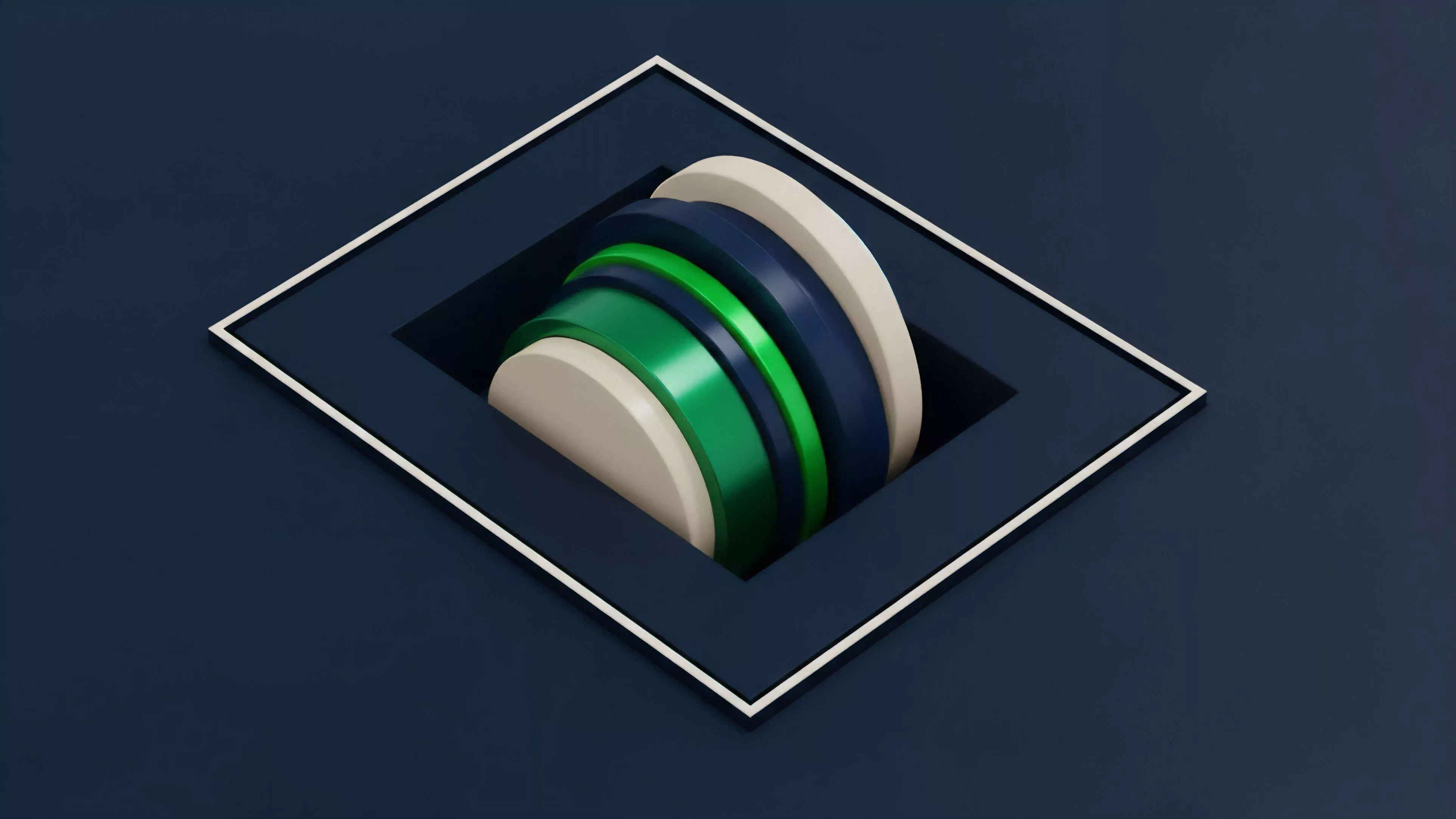 A visual metaphor for a complex financial derivative, illustrating collateralization and risk stratification within a DeFi protocol. The stacked layers represent a synthetic asset created by combining various underlying assets and yield generation strategies. The structure highlights the importance of risk management in multi-layered financial products and how different components contribute to the overall risk-adjusted return. This arrangement resembles structured products common in options trading and futures contracts where liquidity provisioning and delta hedging are crucial for stability.