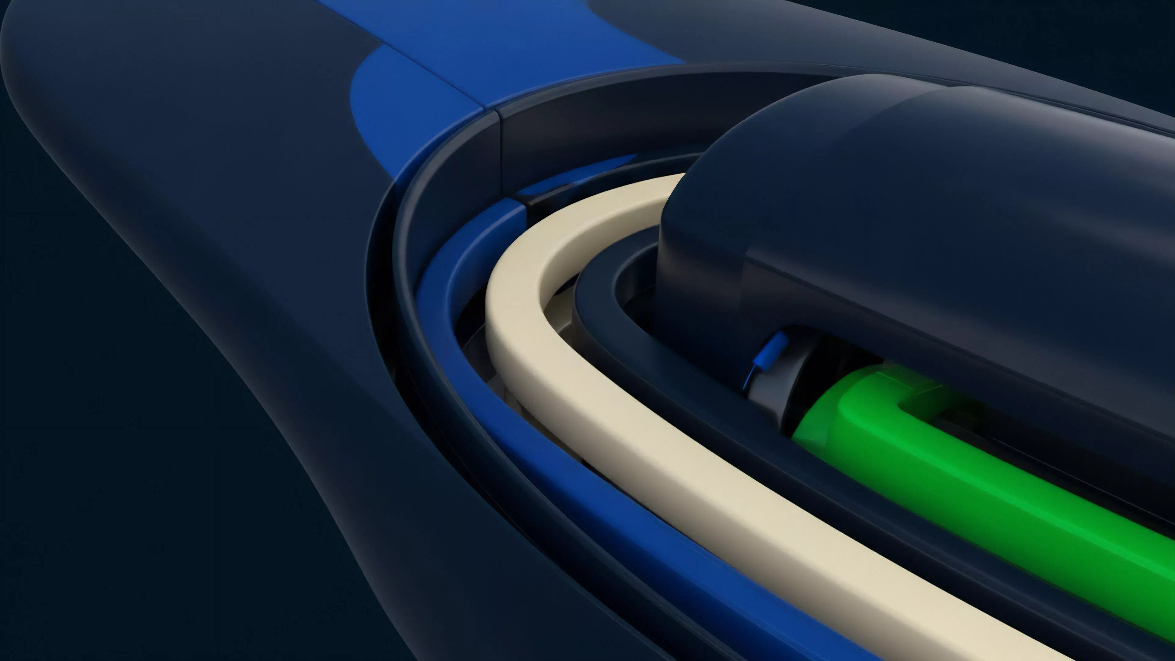 This visual abstraction portrays a multi-tranche structured product or a layered blockchain protocol architecture. The flowing elements represent the interconnected liquidity pools within a decentralized finance ecosystem. Components illustrate various risk stratifications, where the outer dark shell represents market volatility encapsulation. The inner layers symbolize different collateralized debt positions and synthetic assets, potentially highlighting Layer 2 scaling solutions and cross-chain interoperability. The bright green section signifies high-yield liquidity mining or a specific options contract tranche within a sophisticated derivatives protocol.