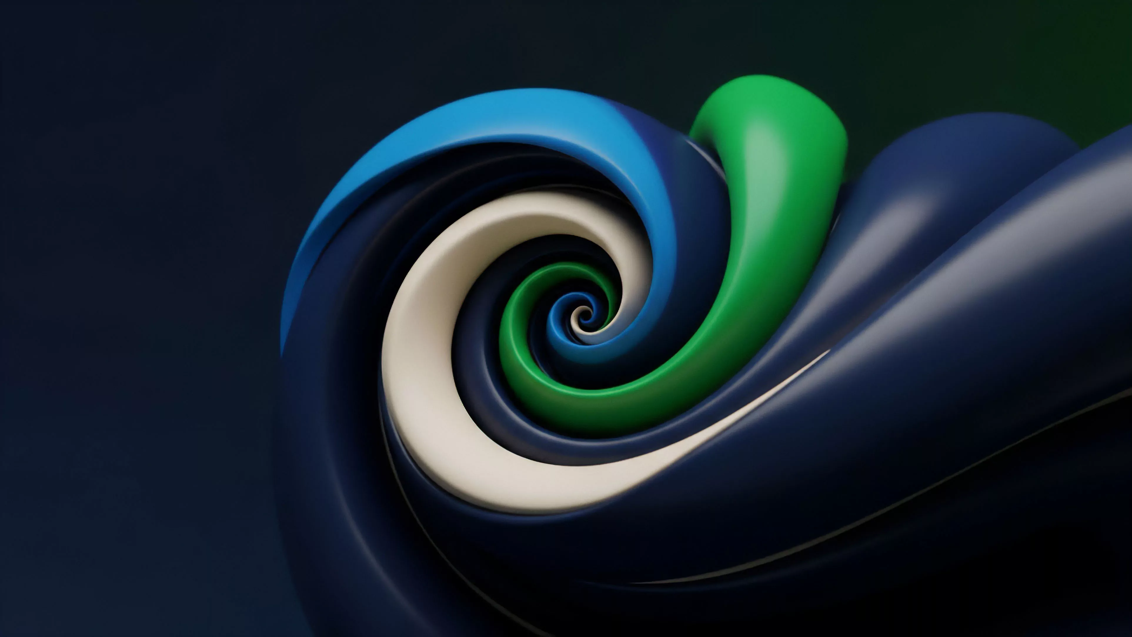 A deep, abstract spiral visually represents the complex structure of layered financial derivatives, where multiple tranches of collateralized assets green, white, and blue aggregate risk. This vortex illustrates the interconnectedness of synthetic assets and options chains within decentralized finance DeFi. The continuous flow symbolizes liquidity depth and market momentum, while the converging point highlights systemic risk accumulation and potential cascading failures in highly leveraged positions due to price action.